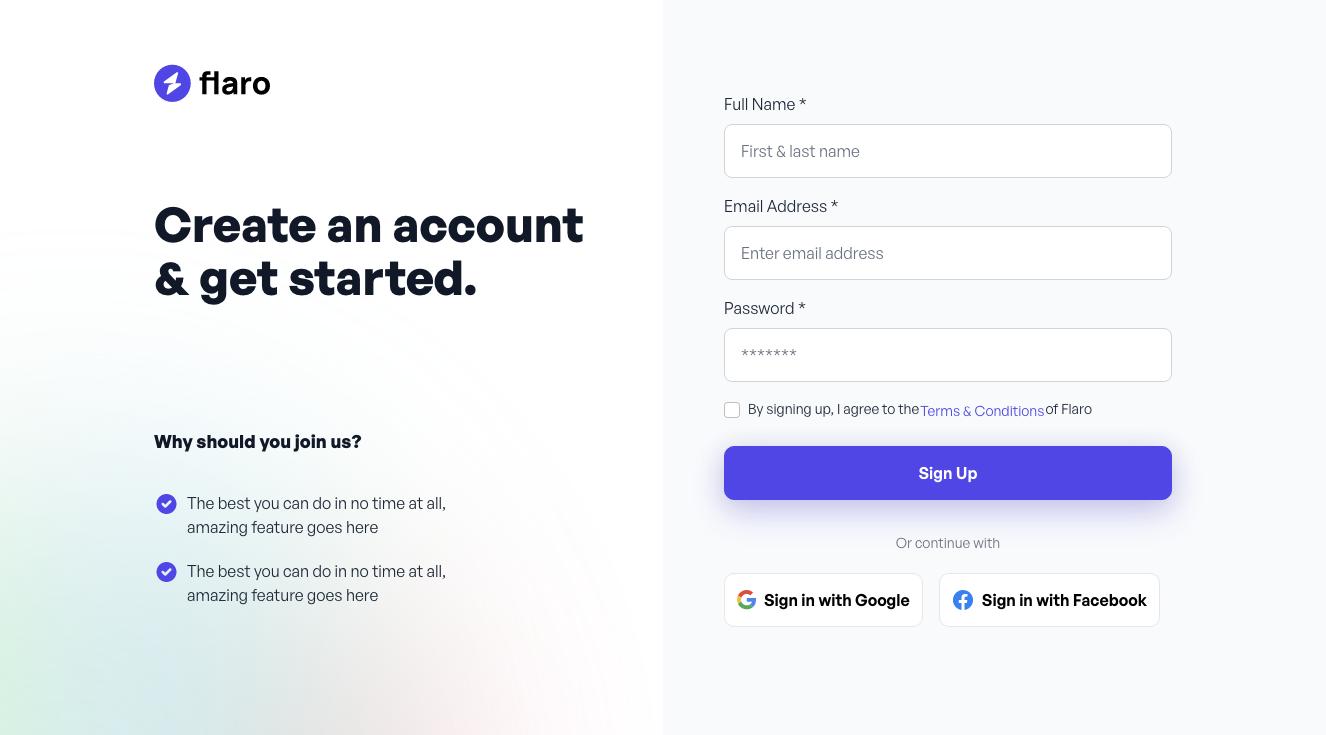 Sign in / Sign up component #2